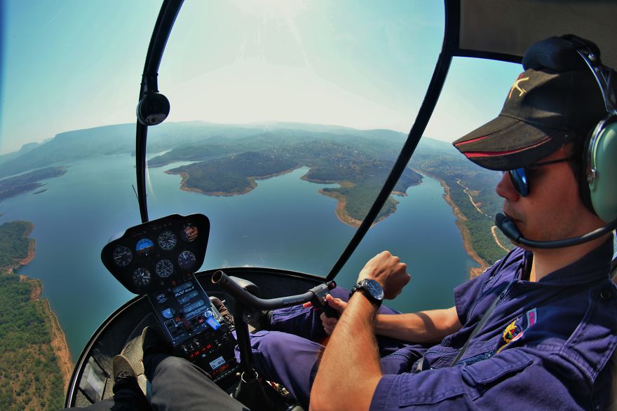 Here What It Looks Like To Fly Around In A
helicopter By Durban Area In Natal-Zulu, South Africa