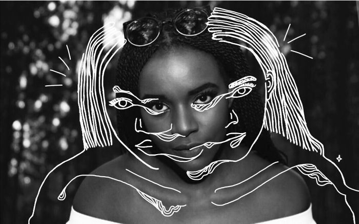 Girl Draws Over Her Friends Photos, The Result Is Beautiful