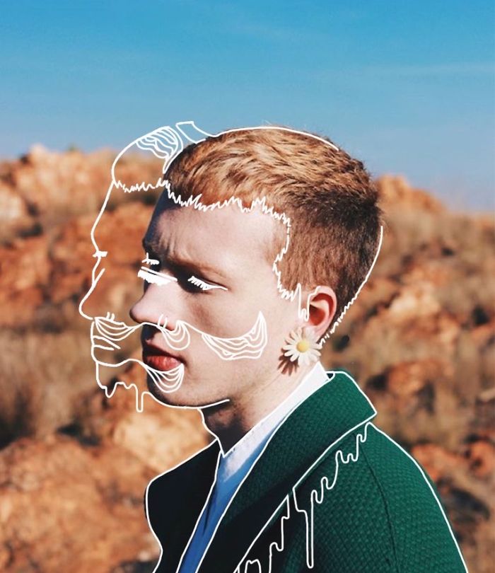 Girl Draws Over Her Friends Photos, The Result Is Beautiful