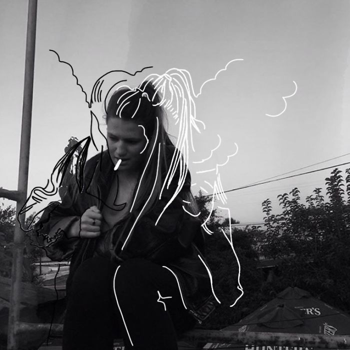 Girl Draws Over Her Friends Photos, The Result Is Beautiful