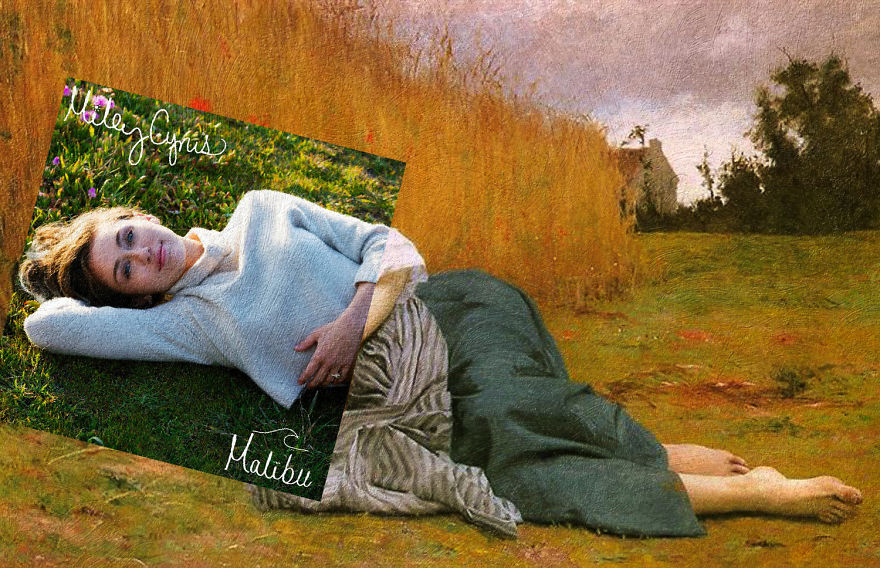 Malibu By Miley Cyrus + Rest In Harvest By William-adolphe Bouguereau