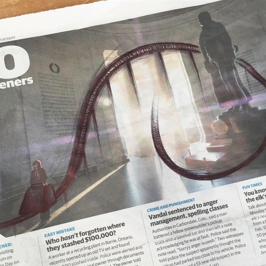 I Doodle Roller Coasters Onto The Daily Paper