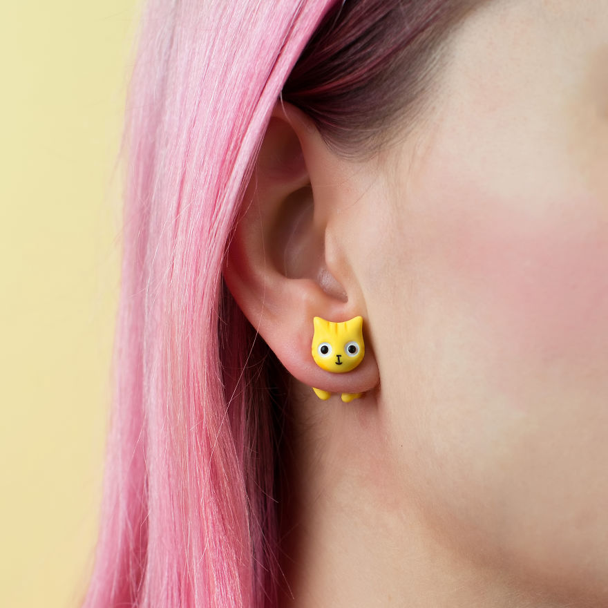 Cat Earrings Inspired By Meaning Of Various Colors