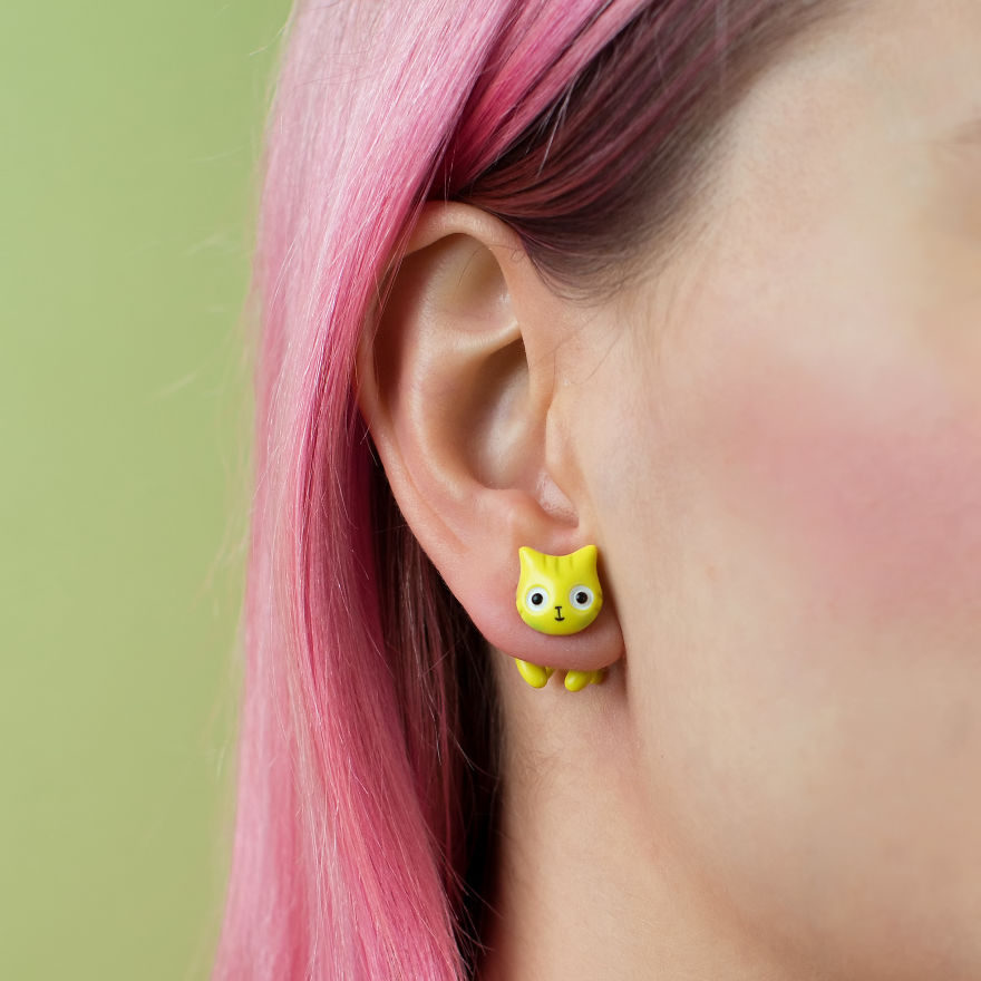 Cat Earrings Inspired By Meaning Of Various Colors