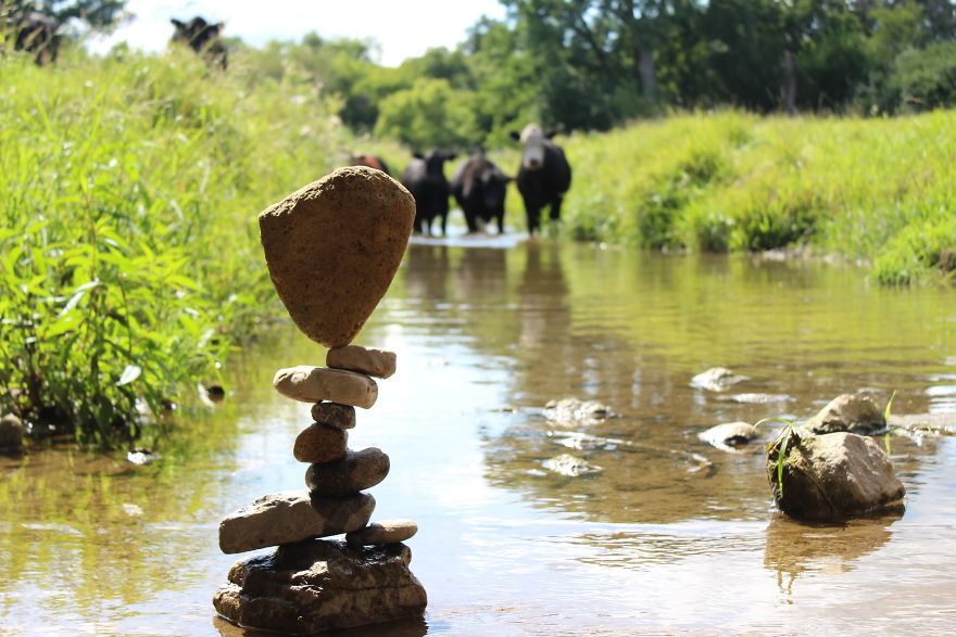 This Is A Stone Balance I Created, Only To Be Knocked Down By Curious Cows.