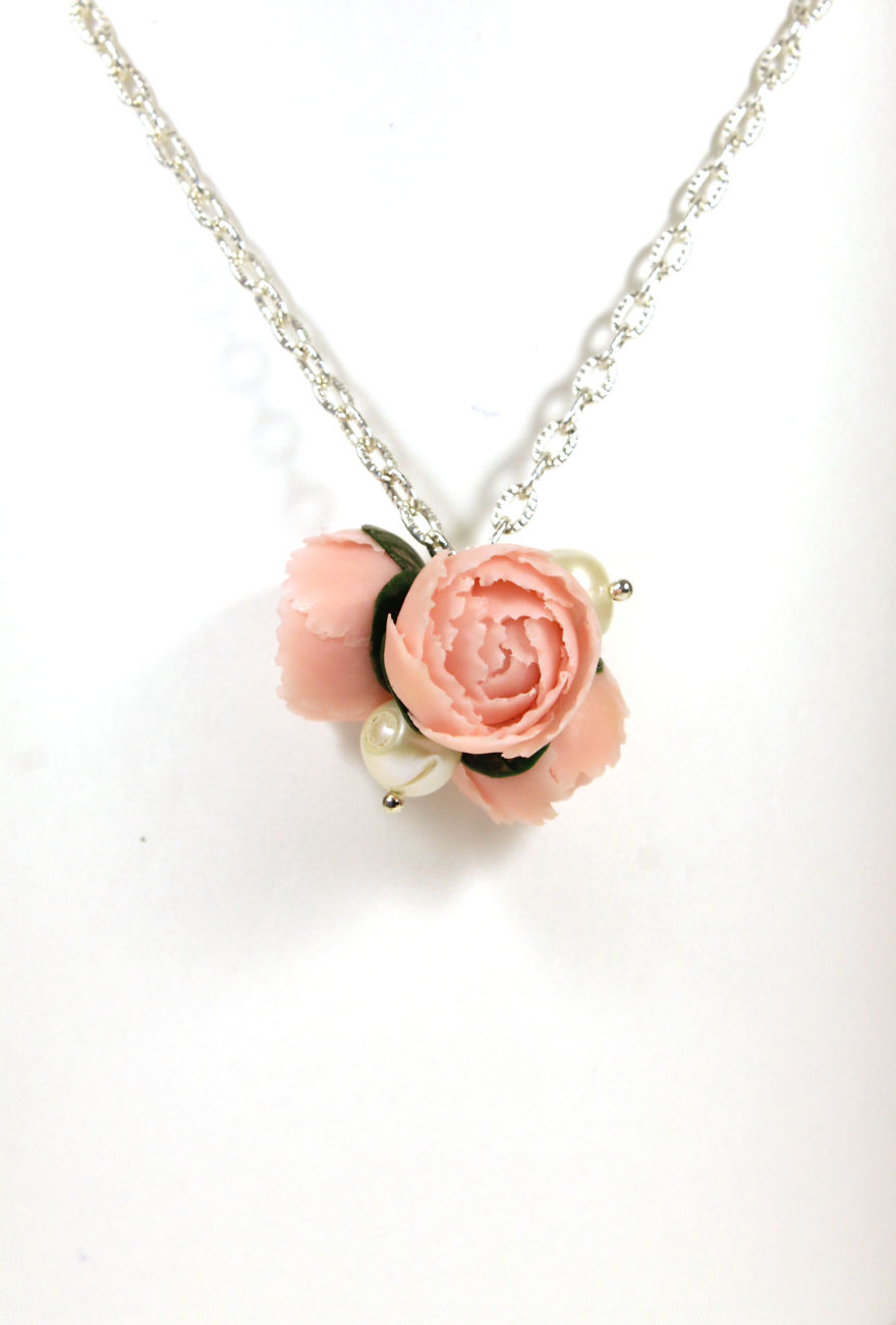 I Create Beautiful Bright Jewelry With Polymer Clay Flowers