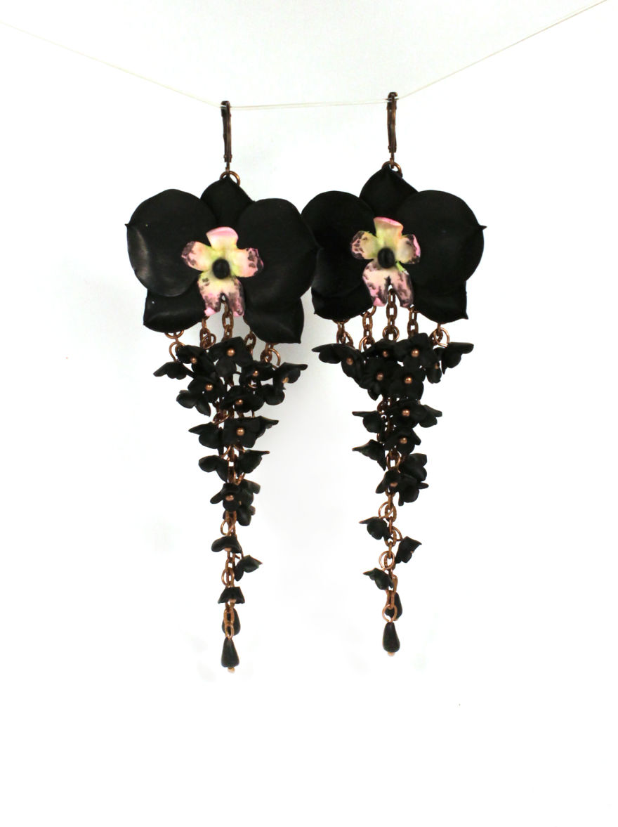 Orchid Long Earrings