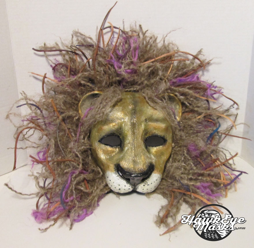 Whimsical Aslan Lion Masquerade Mask