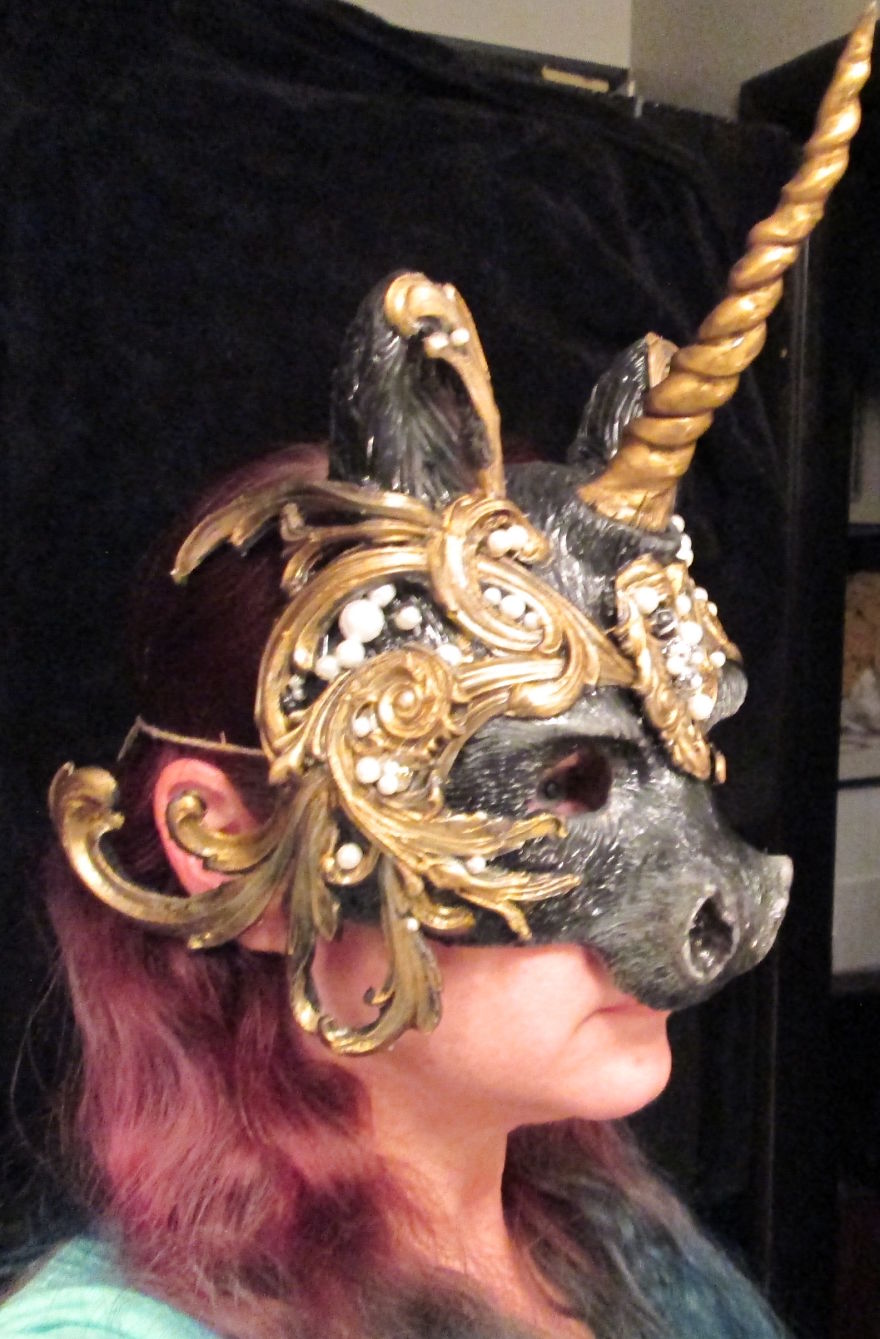 Fancy Whimsical Unicorn Costume Mask