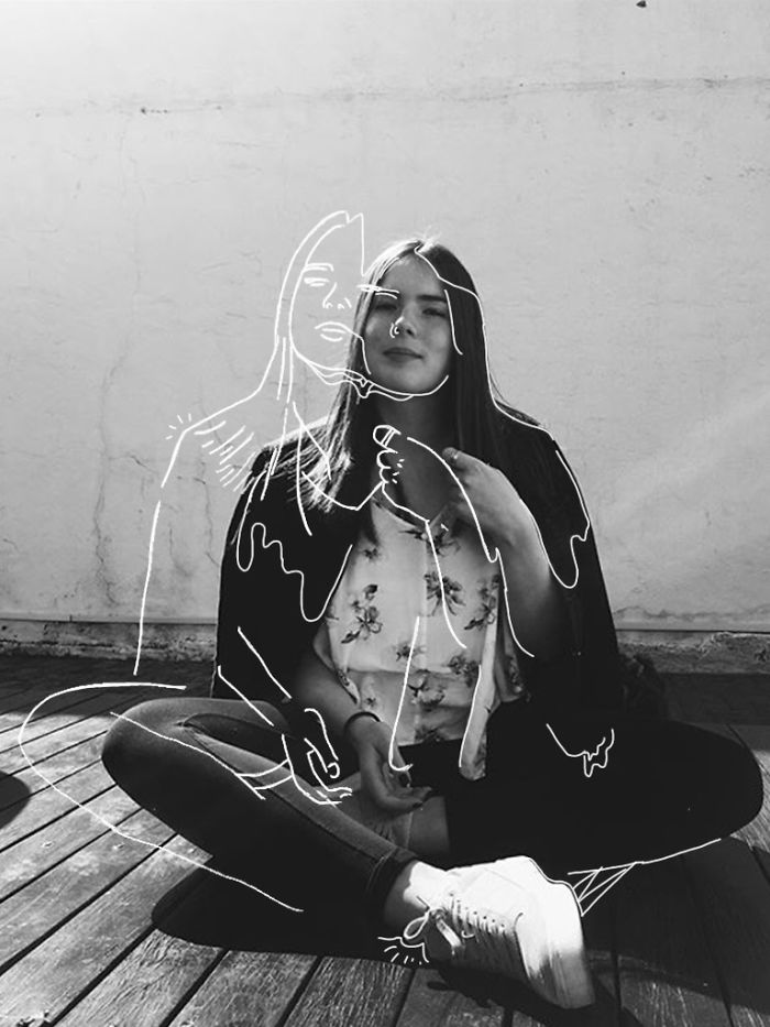 Girl Draws Over Her Friends Photos, The Result Is Beautiful