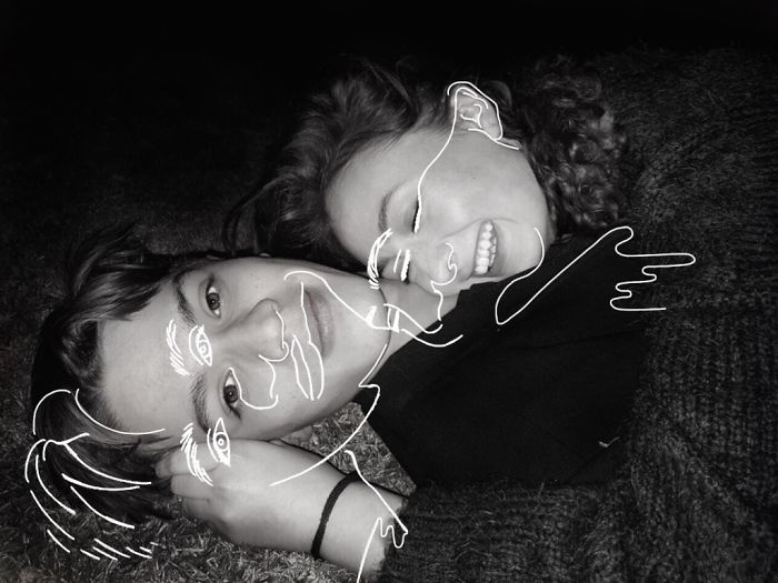 Girl Draws Over Her Friends Photos, The Result Is Beautiful