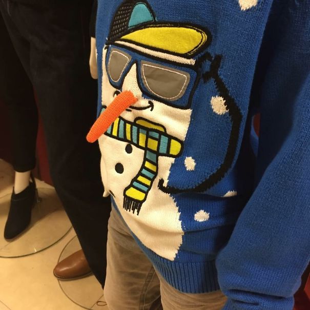 A Child's Christmas Jumper In A High End Clothing Store , How Did It Get Passed The Design Board?