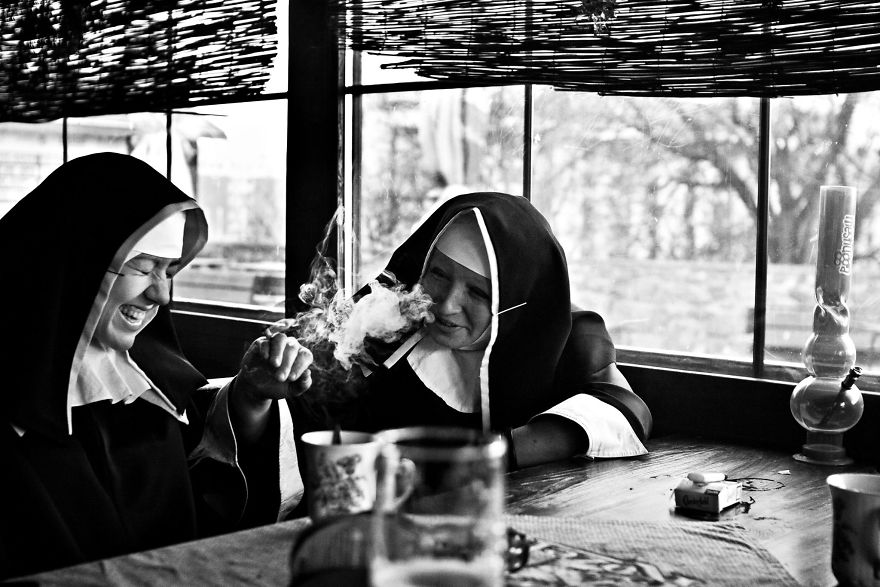 Nuns Getting High, From Satirical Project 'Life Is Good'