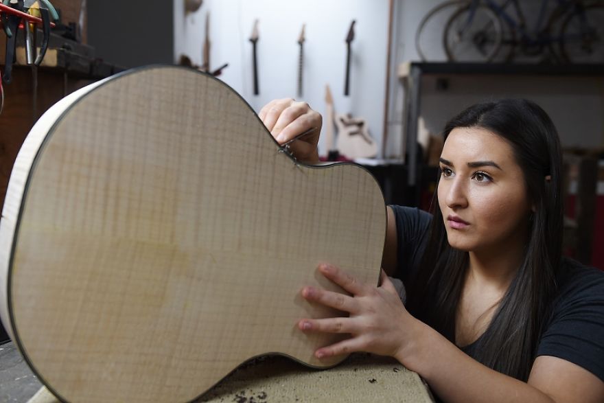 This Girl Handcrafts One Of A Kind Art Guitars