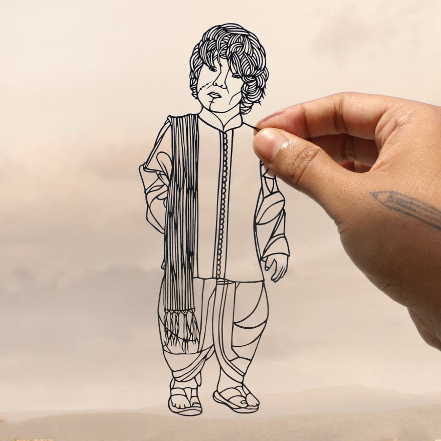 I Portray Indian Game Of Thrones Through Papercuts