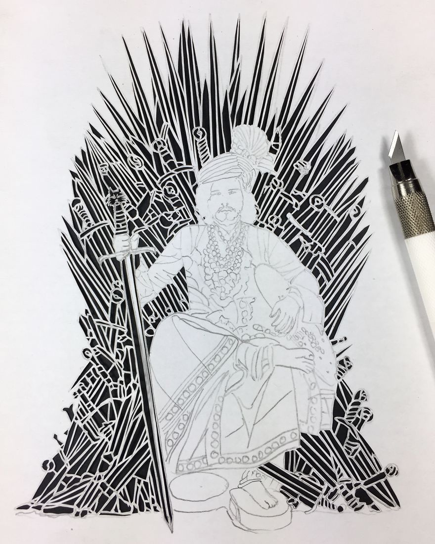 I Portray Indian Game Of Thrones Through Papercuts