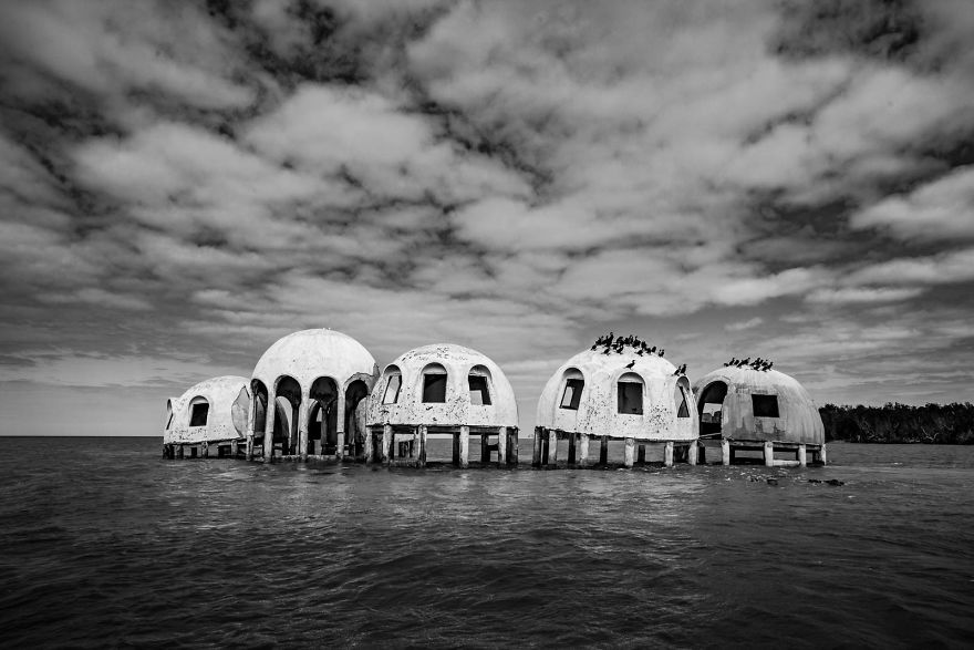 Space-Age Ruins Slowly Sinking Into The Sea