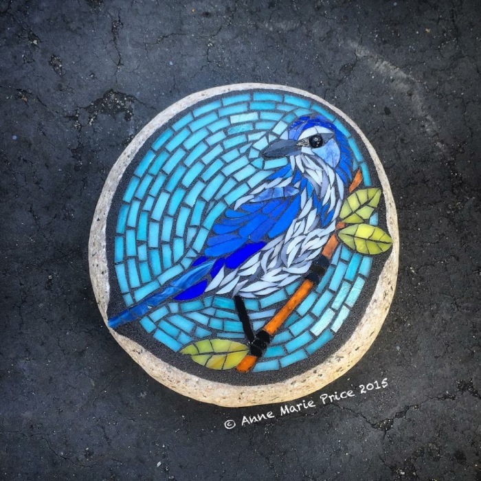 I Create Mosaics On Stone For My Garden