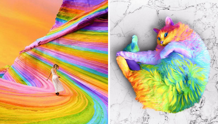 New York Artist Covers Pictures In Rainbows Because Everything Is Better With Lots Of Color