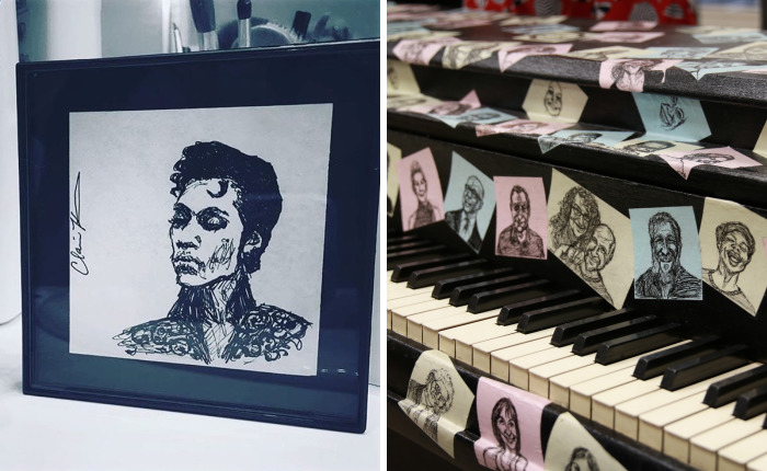 I Started Drawing Portraits On Post-It Notes At My Desk And Now I Cannot Stop