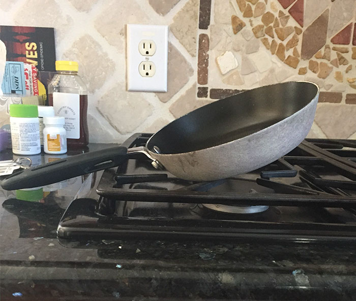 This Pan's Handle Weighs More Than The Pan Itself