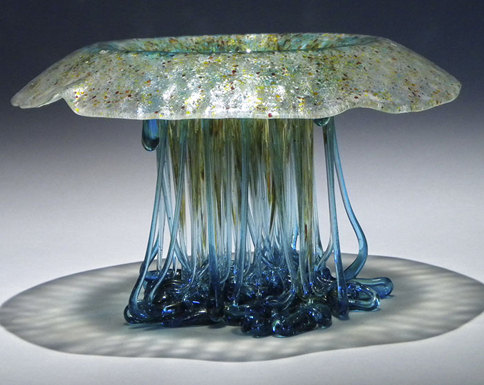 "Jellyfish" Glass Tables With Dripping Tentacles That Look Like They've Been Created By The Sea