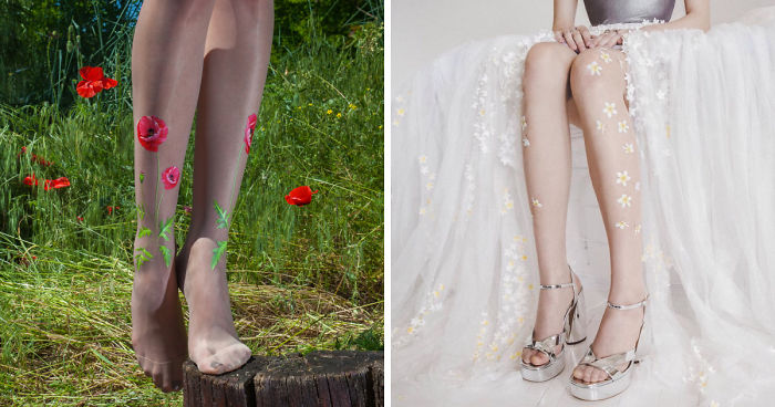 I Designed Floral Tights For A Modern Fairy