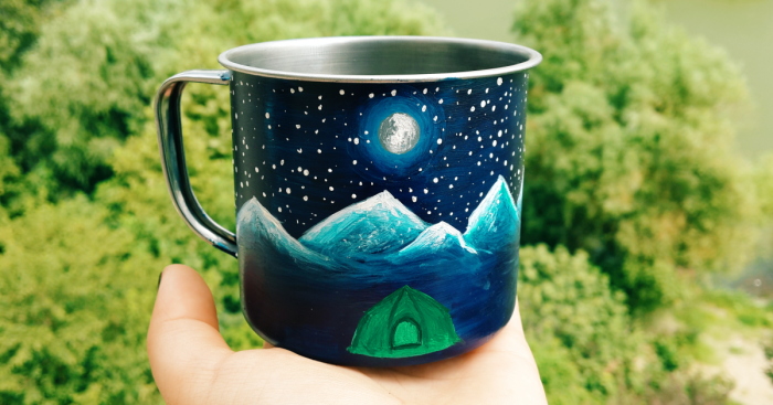 These Hand-Painted Mugs Will Let You Enjoy Art While In The Wild