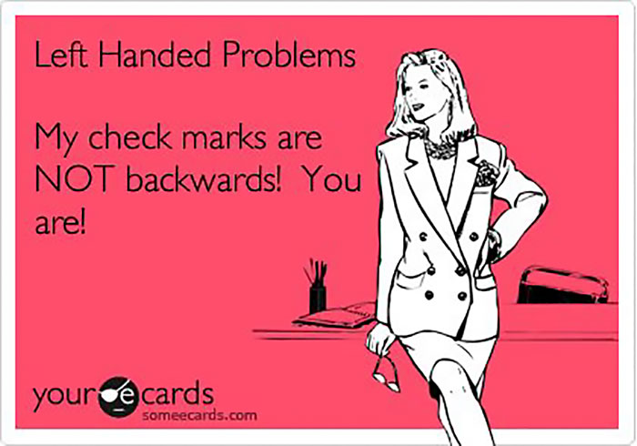 Funny-left-handers-problems
