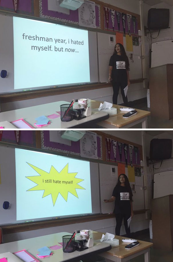 I Had To Do A Senior Presentation On How I Changed In My Past 4 Years Of High School And
