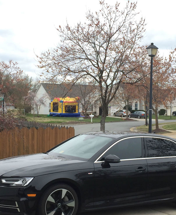 Neighbors Put Up A Bounce House. It's 32 Degrees And They Don't Have Any Kids