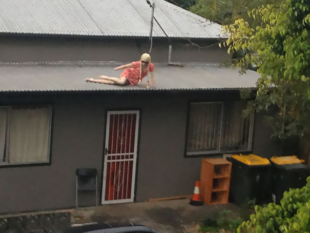 My Creepy Neighbours. She Used To Be Wearing Lingerie