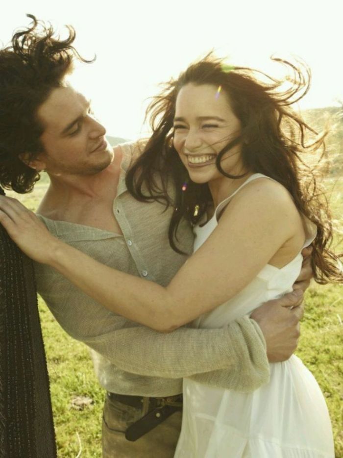 This Photoshoot Of Emilia Clarke And Kit Harington Kissing Is Going Viral, And We All Know What That Means
