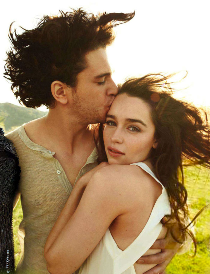 This Photoshoot Of Emilia Clarke And Kit Harington Kissing Is Going Viral, And We All Know What That Means