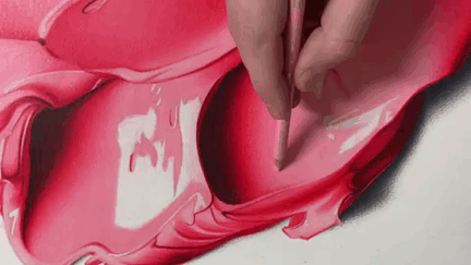 This Is Not What It Looks Like! These Giant Paint Blobs Are Actually Pencil Drawings