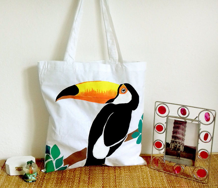 I Paint Animals On Tote Bags Because I Love It!