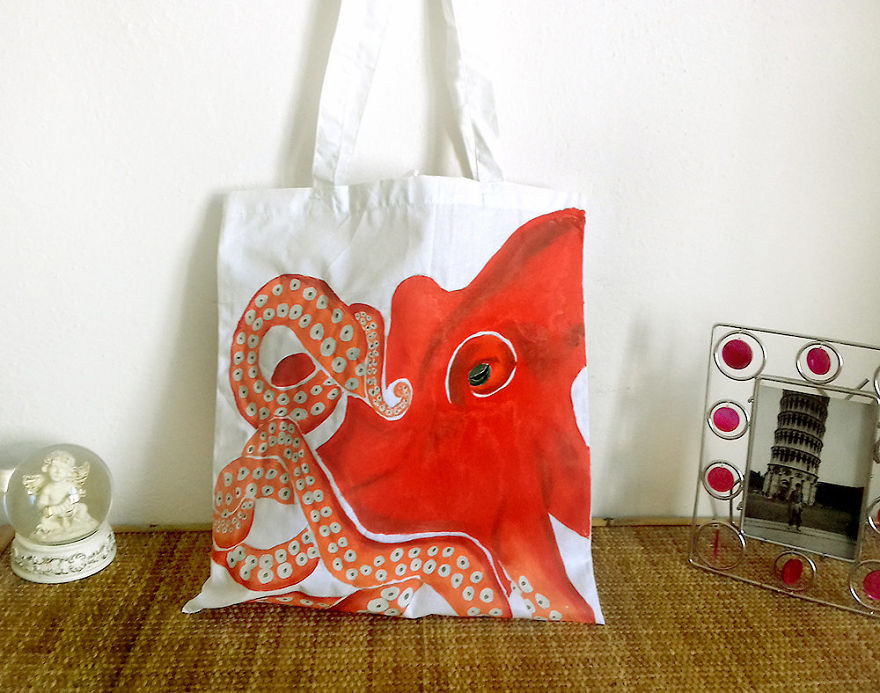I Paint Animals On Tote Bags Because I Love It!