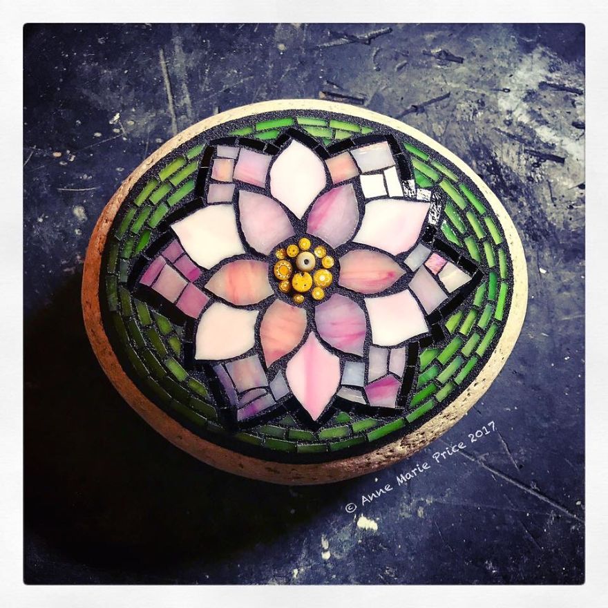 I Create Mosaics On Stone For My Garden