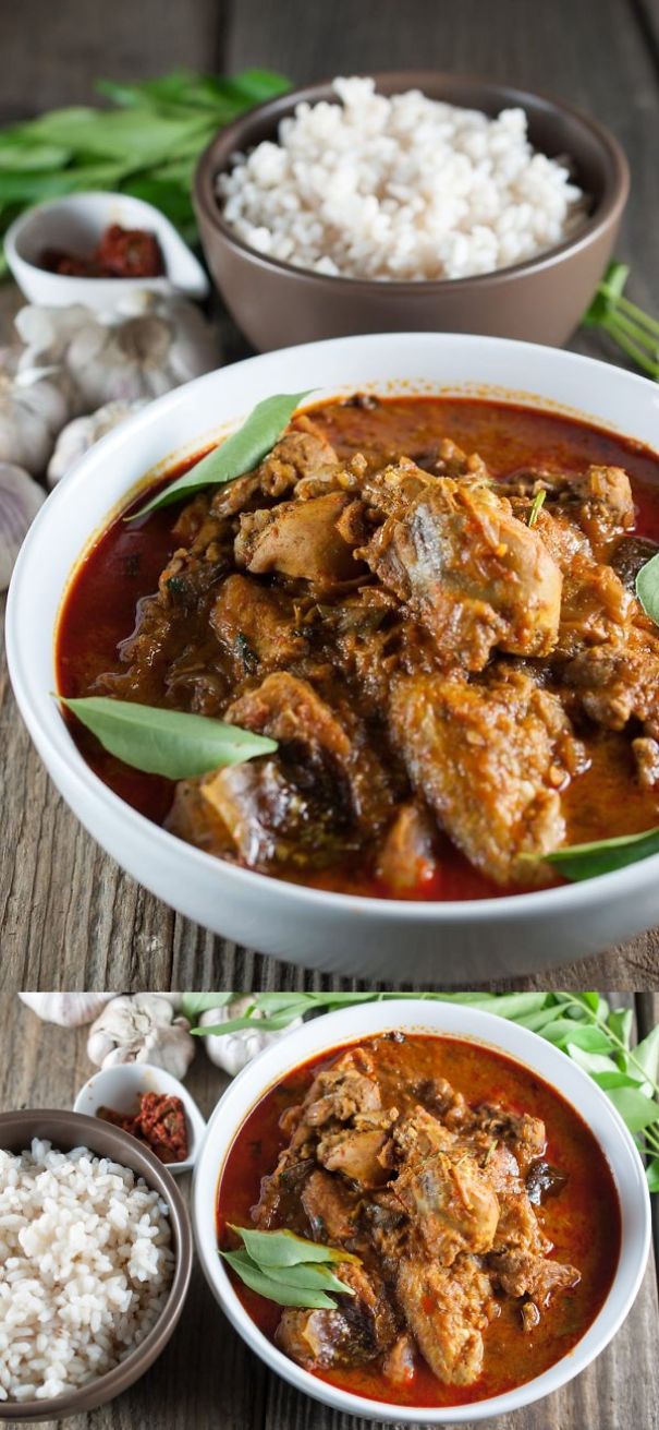 Kerala Style Chicken Curry - Without Coconut (Nadan Kozhi Curry