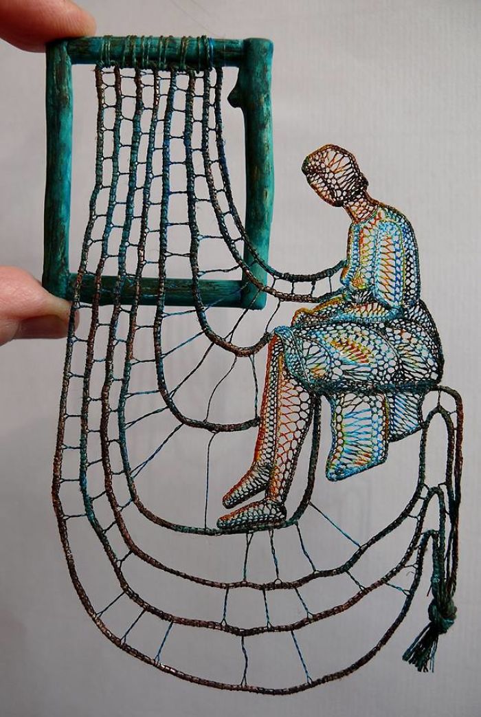 Lace Embroidery Sculpture