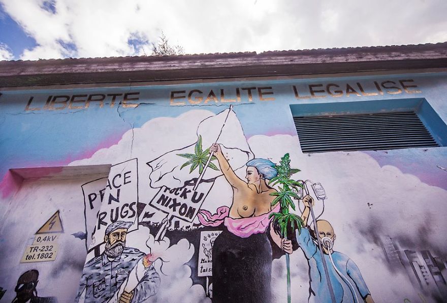 Cannabis Legalization Mural Instant Success In Vilnius