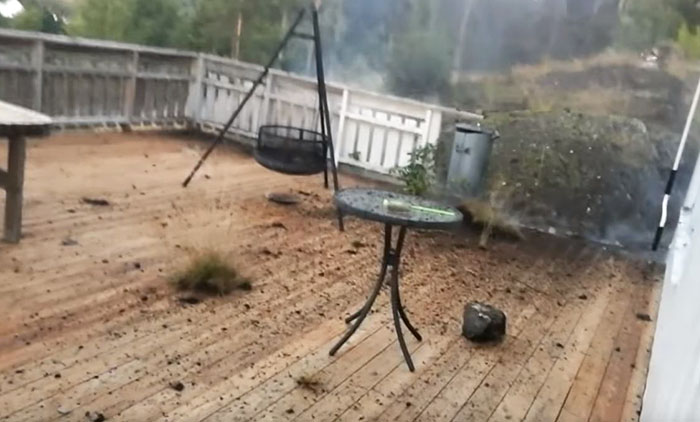 Man Tries To Capture A Lightning Storm Outside On Camera, Records The Scariest Moment Of His Life
