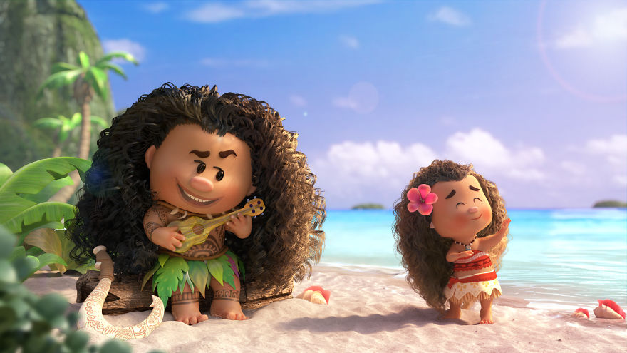 The Cutest Version Of Moana & Maui