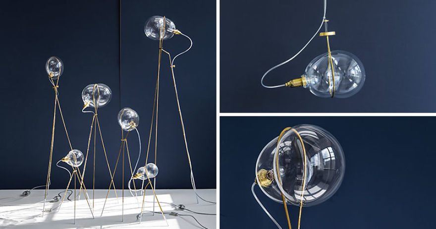 The Stress Lighting Collection That Takes Inspiration From The Shape Of A Bubble Being Blown Through A Ring