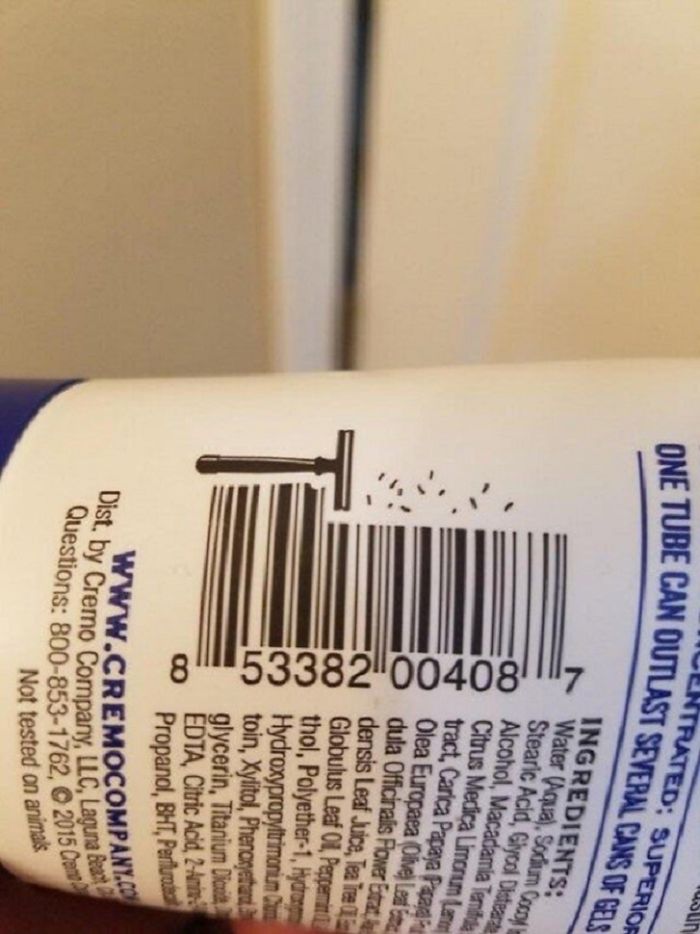 The Barcode On My Shaving Cream