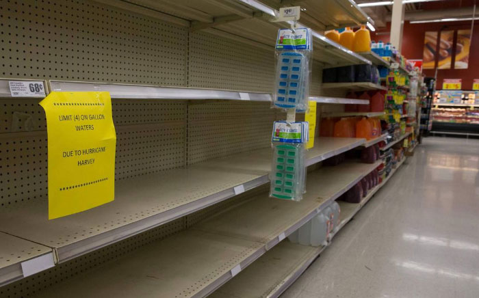 Shelves At An Austin-area Grocery Are Empty After Owners Secured Essential Items For Rationing
