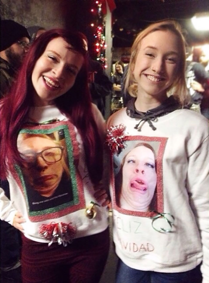 They're Wearing Photos Of Each Other On Their Shirts