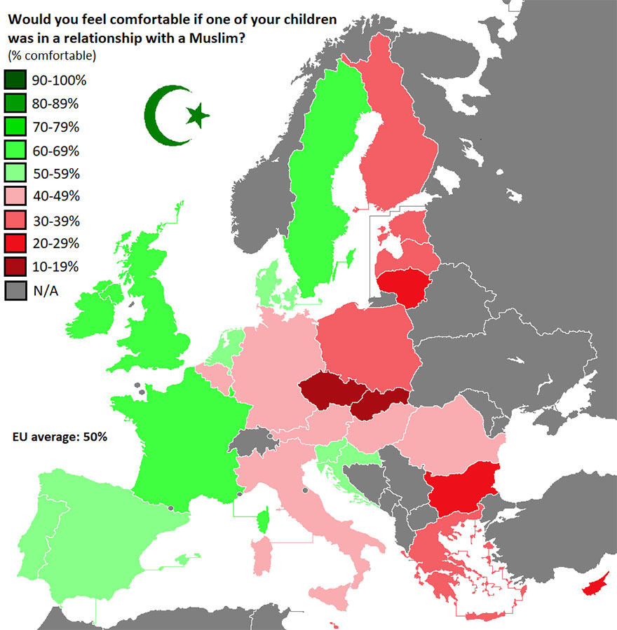 Maps Reveals Europe’s Most Racist Countries, And You Won't Like It