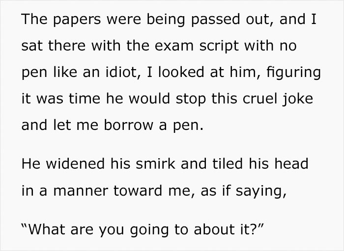 Teacher Refuses To Lend Student A Pen During Exam, So He Plans Brutal Revenge That Gets His Teacher Fired