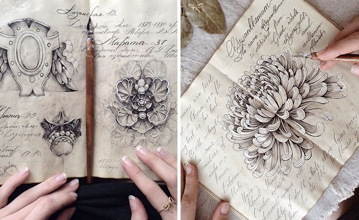 Russian Artist Reveals Her Mysterious Sketchbook To The World, And It’s Full Of Visual Secrets